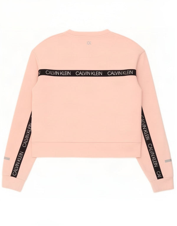 Calvin Klein Ženski džemper s grafičkim motivima UK 10 Small Pink Colourblock