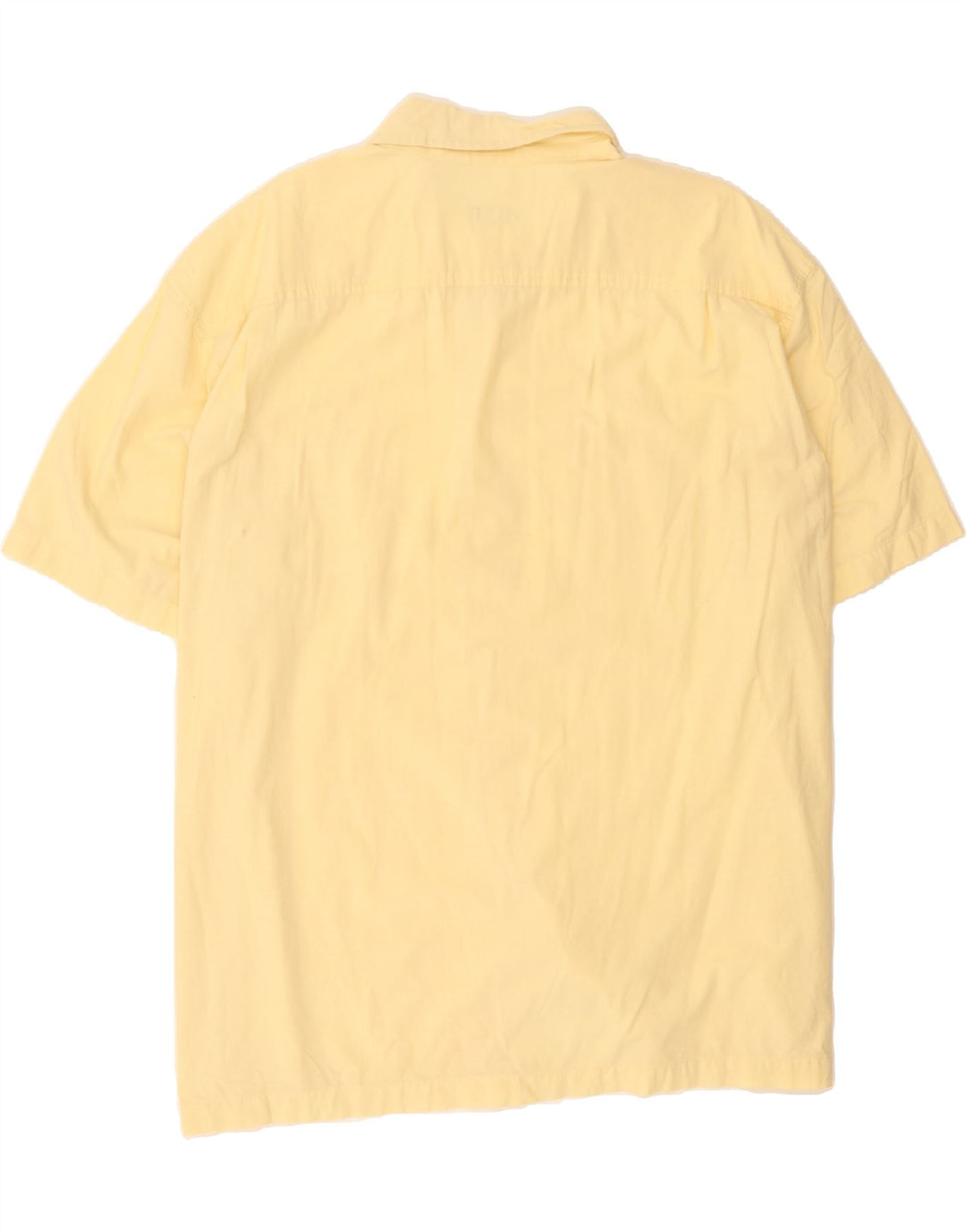 IZOD Mens Short Sleeve Shirt 2XL Yellow Cotton Vintage Izod and Second-Hand Izod from Messina Hembry 
