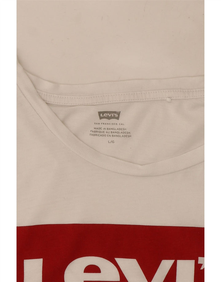 LEVI'S ženska majica kratkih rukava s grafičkim motivima UK 16 velika bijela