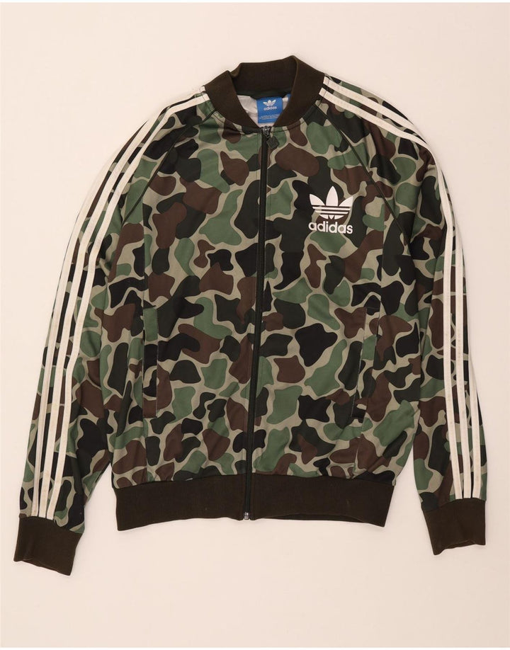 Adidas muška gornja jakna trenirke, veliki kaki kamuflažni poliester
