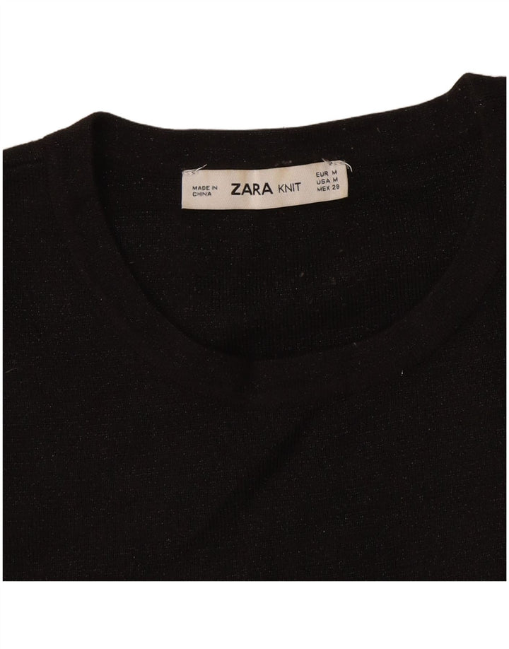 Zara ženska majica kratkih rukava UK 12 srednje crna