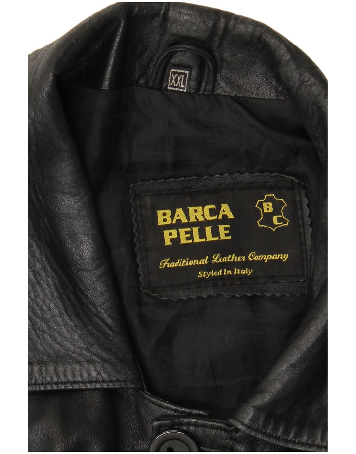 VINTAGE muška kožna jakna UK 44 2XL crna koža