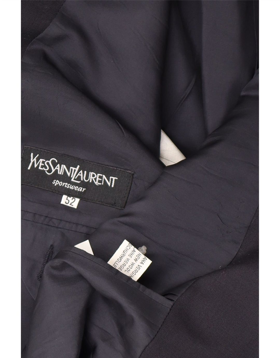 Yves Saint Laurent muška jakna sa 2 gumba IT 52 XL tamnoplava nova vuna
