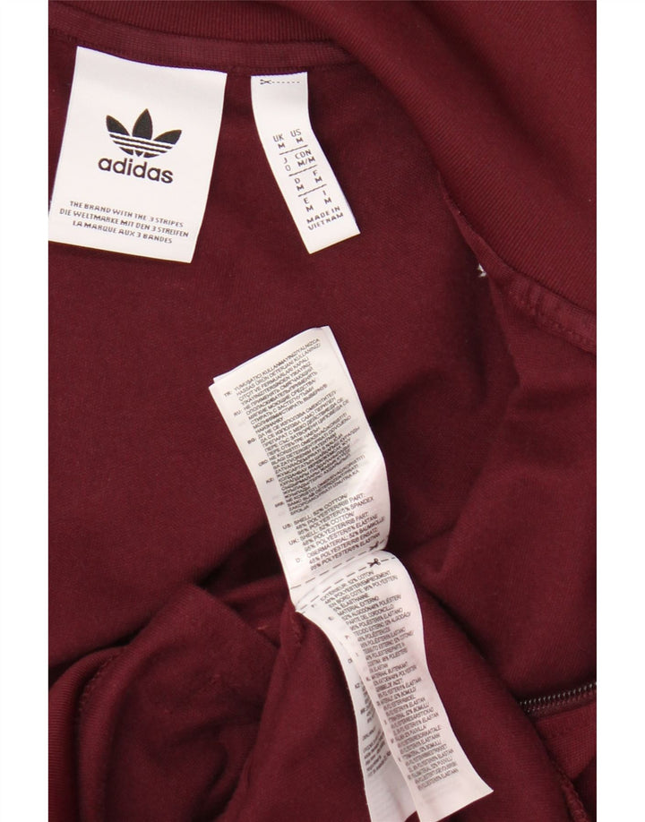 Adidas muška gornja jakna od trenirke Srednje tamnocrveni pamuk