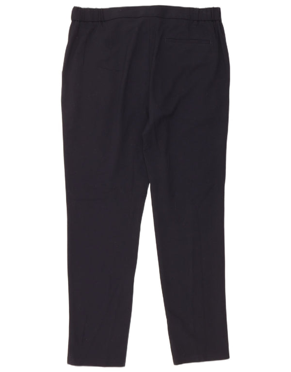 Reiss Womens Straight Chino Trousers W34 L30 Navy Blue Polyester