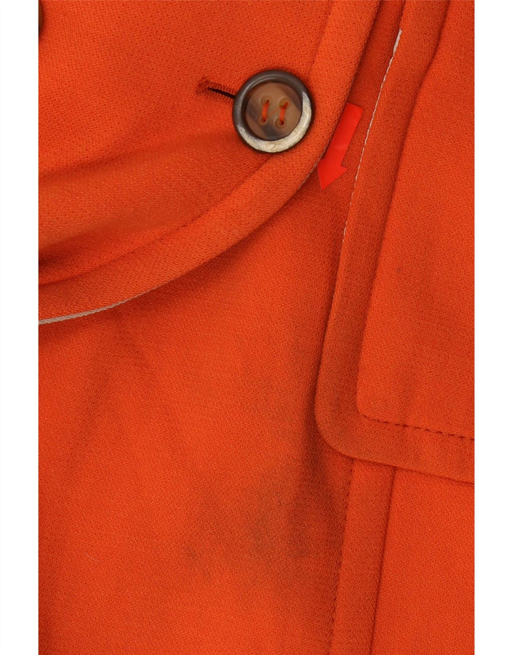 MARELLA Womens Double Breasted Coat UK 10 Small Orange Polyester Vintage Marella and Second-Hand Marella from Messina Hembry 