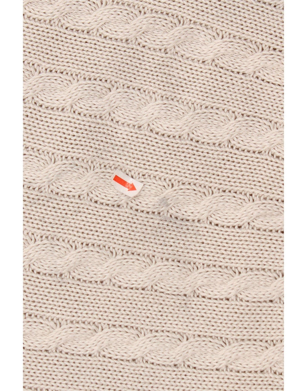 VINTAGE ženski džemper s okruglim izrezom UK 14 srednje sivi Fair Isle pamuk