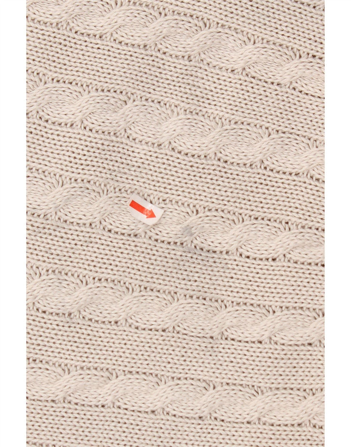 VINTAGE ženski džemper s okruglim izrezom UK 14 srednje sivi Fair Isle pamuk