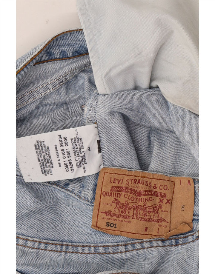 Levi's muške 501 ravne traperice W38 L34 plavi pamuk