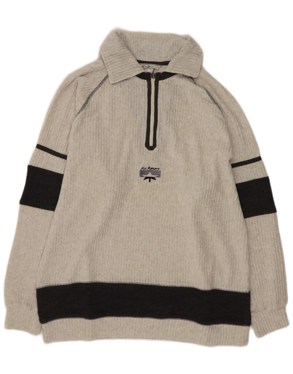 Lotto muški pulover s polo ovratnikom, veliki sivi pamuk u blokovima boja