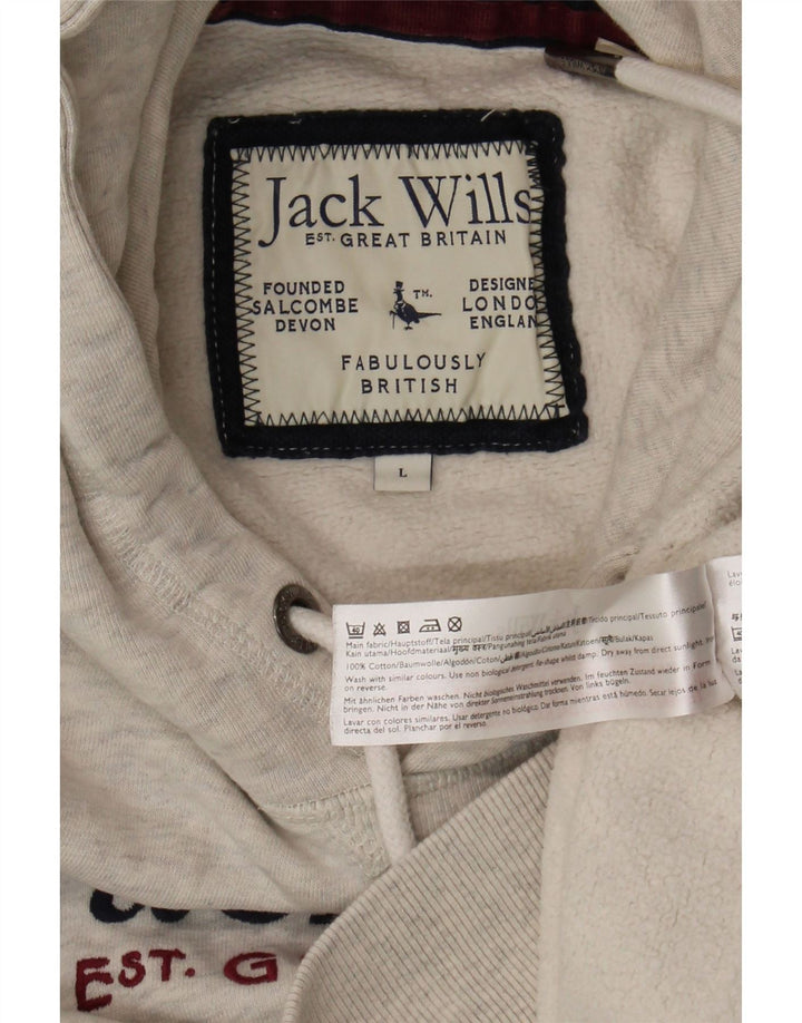 Jack Wills muška majica s kapuljačom s kapuljačom, veliki sivi flekasti pamuk