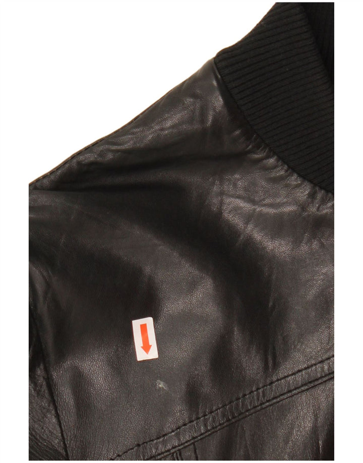 CINTI Crop ženska kožna jakna bomber IT 46 velika crna koža