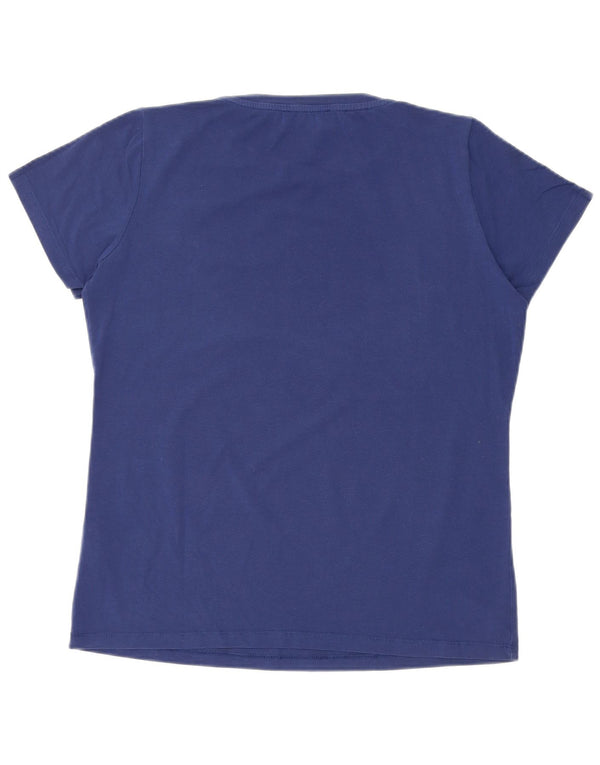 Trussardi ženska majica kratkih rukava s grafičkim motivima UK 16 Large Blue Cotton