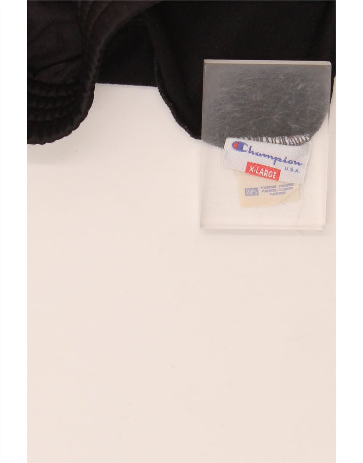 CHAMPION Muške hlače od trenirke s grafičkim motivima XL, crni poliester