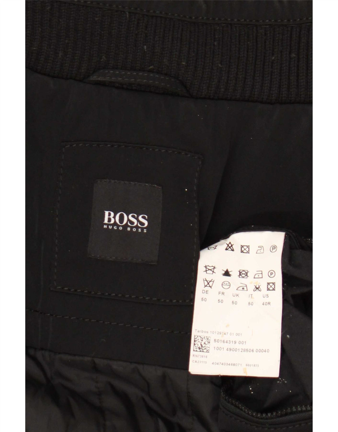 Hugo Boss muška pomoćna jakna IT 50 veliki crni poliester
