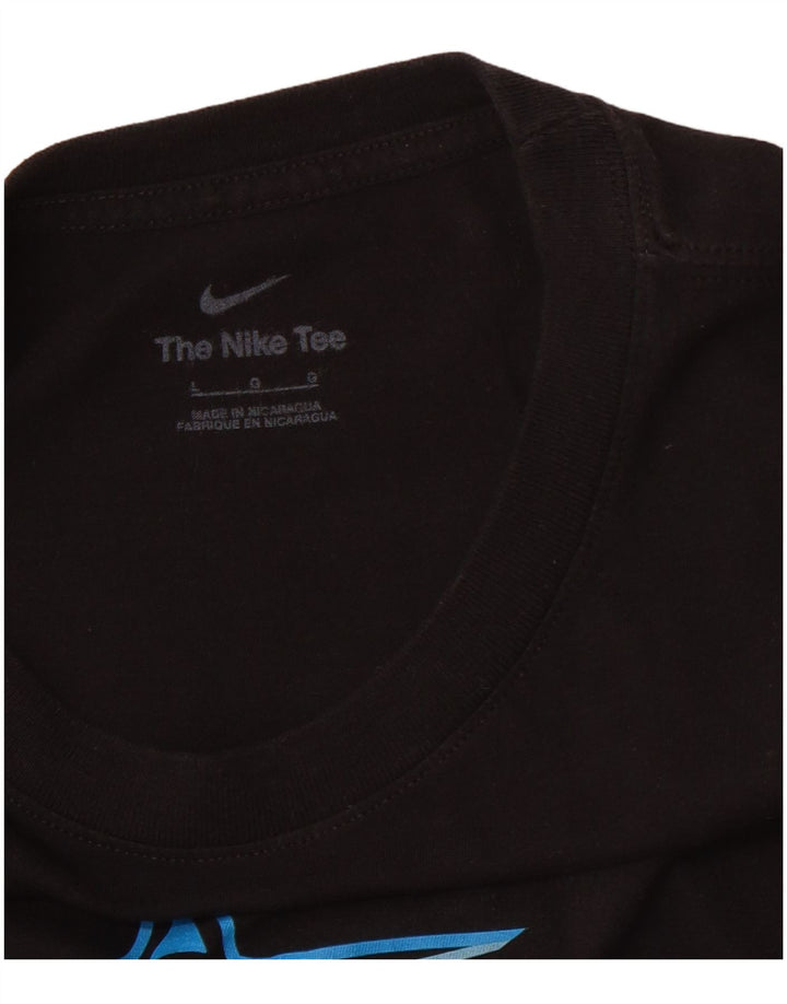 NIKE Muška velika crna majica s grafičkim motivima