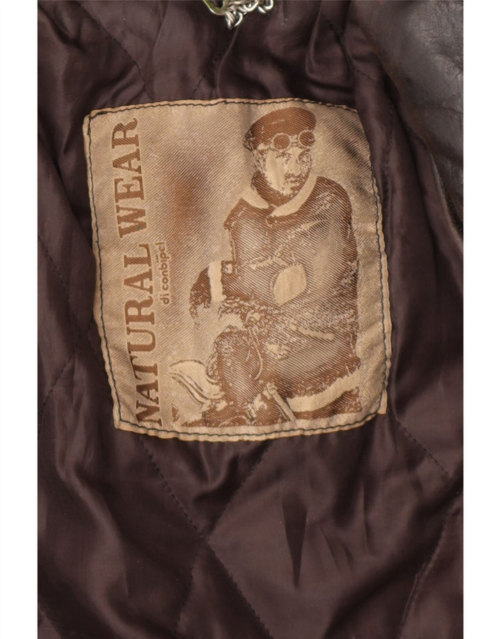 Conbipel Mens Natural Wear kožna jakna UK 38 Srednje smeđa koža