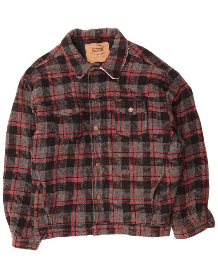 Wrangler muška bomber jakna UK 42 XL siva karirana vuna