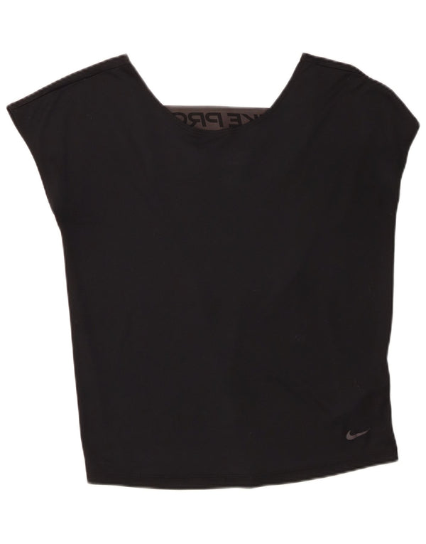 Nike ženski gornji dio Dri Fit prekomjernog grafičkog prsluka UK 6 XS crni poliester
