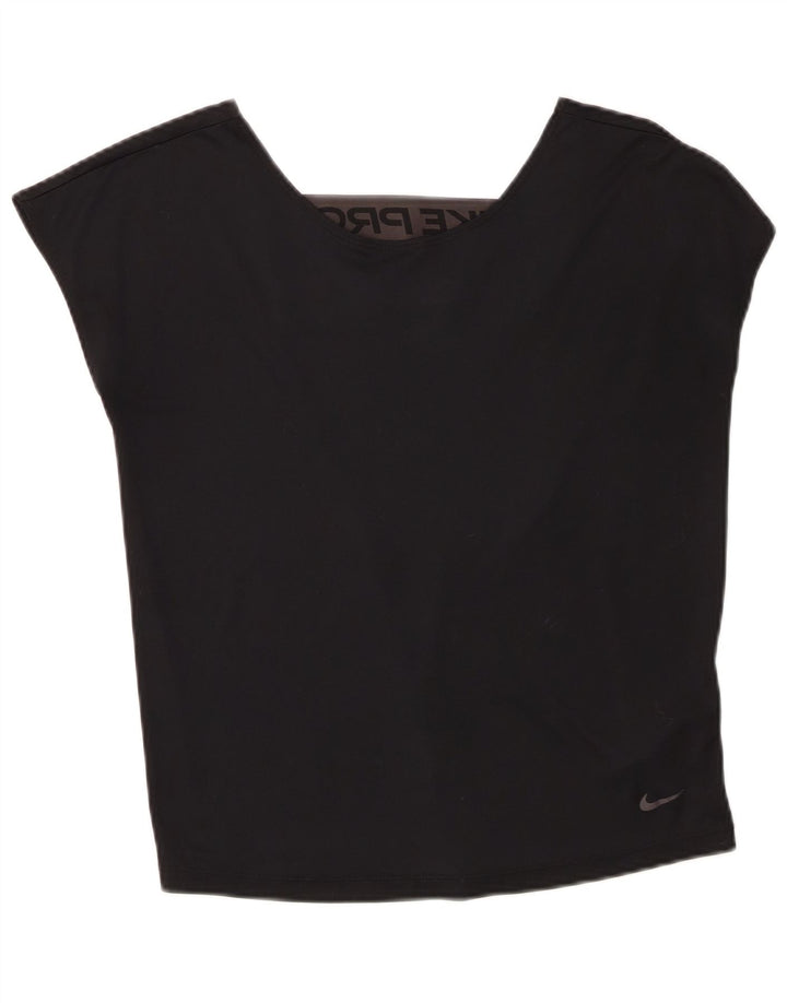 Nike ženski gornji dio Dri Fit prekomjernog grafičkog prsluka UK 6 XS crni poliester