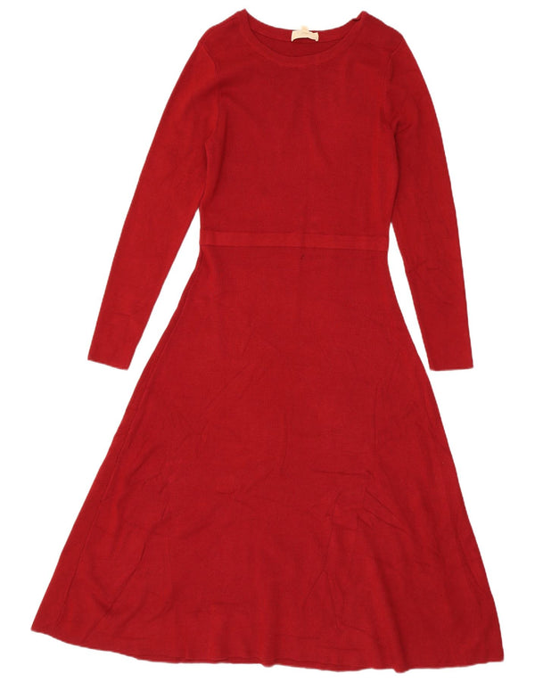 Phase Eight Ženska džemper haljina dugih rukava UK 12 Srednja bordo viskoza