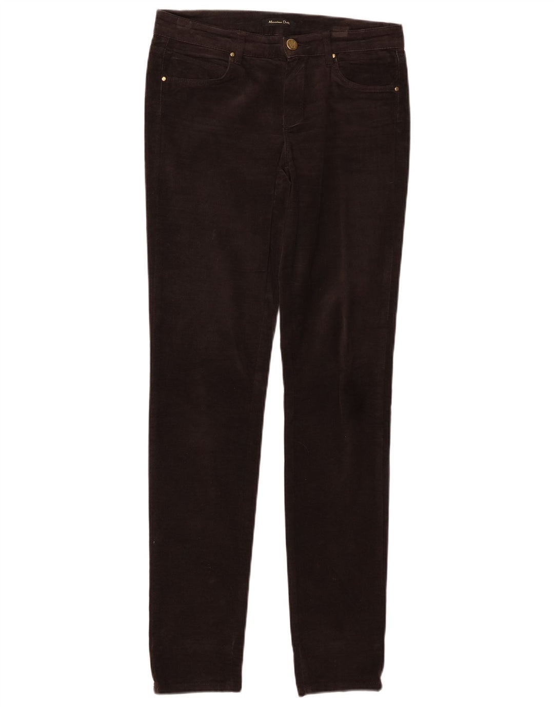 MASSIMO DUTTI Ženske baršunaste ležerne hlače EU 34 2XS W24 L30 Smeđe