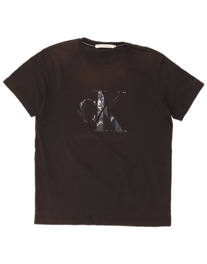 CALVIN KLEIN JEANS Muška majica s grafičkim motivima XL, crni pamuk