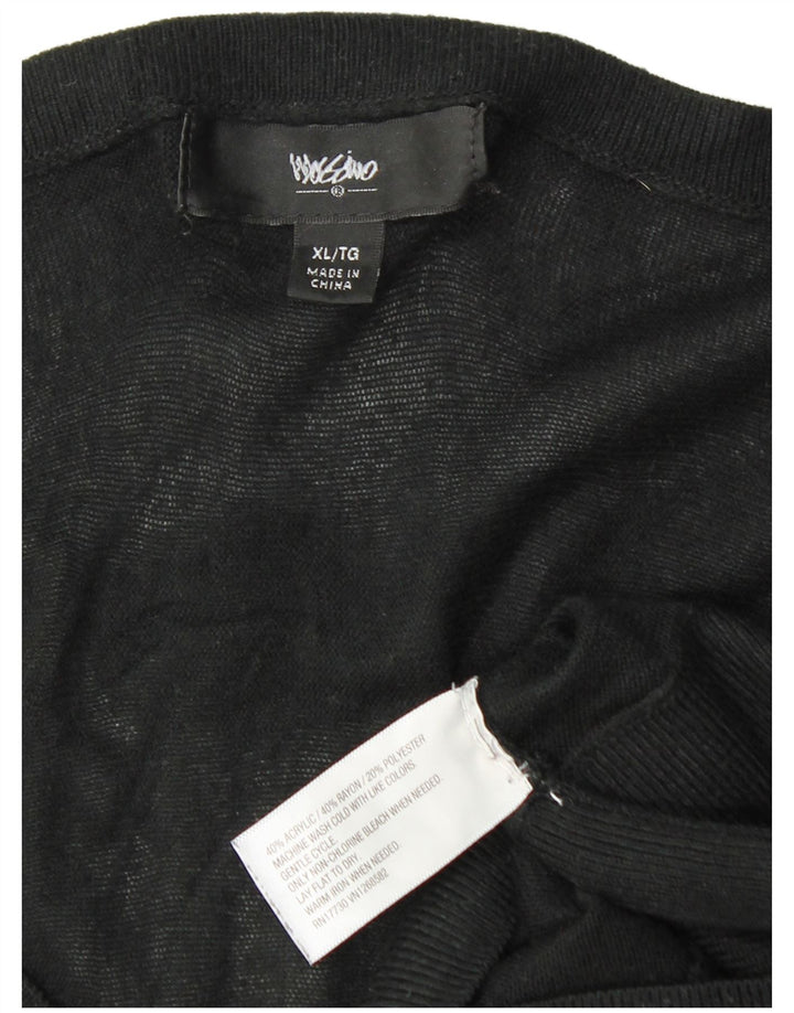 MOSSIMO Ženska džemper haljina dugih rukava s krilima šišmiša UK 18 XL Crna akrilna