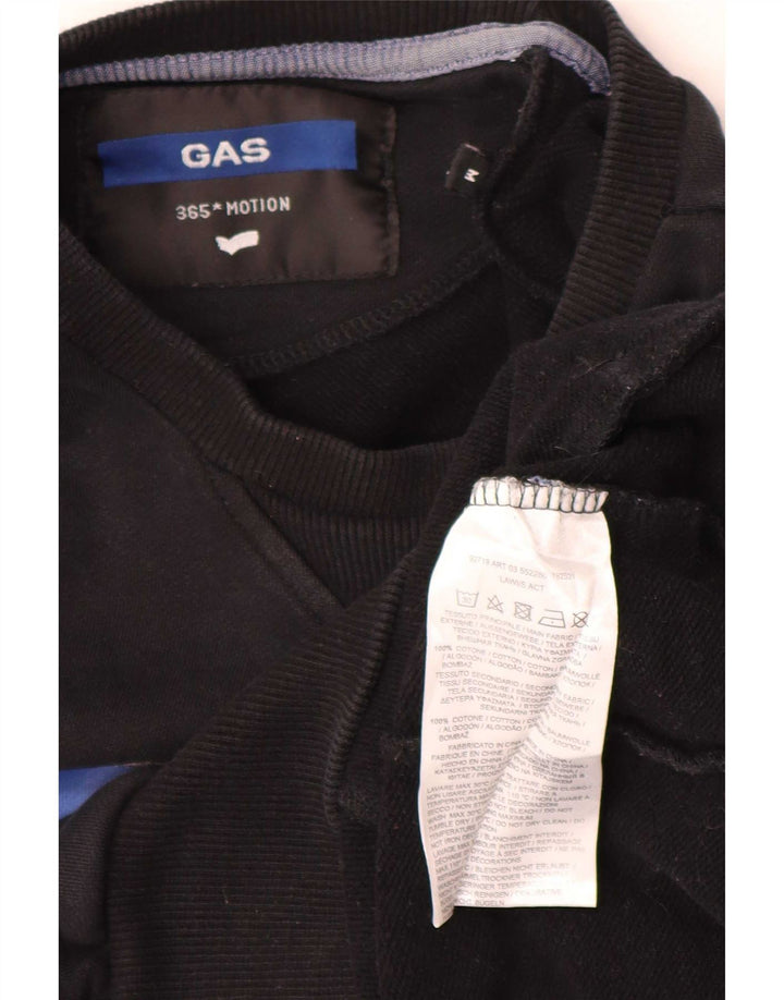 Gas muška trenirka s grafičkim motivima Srednji crni pamuk