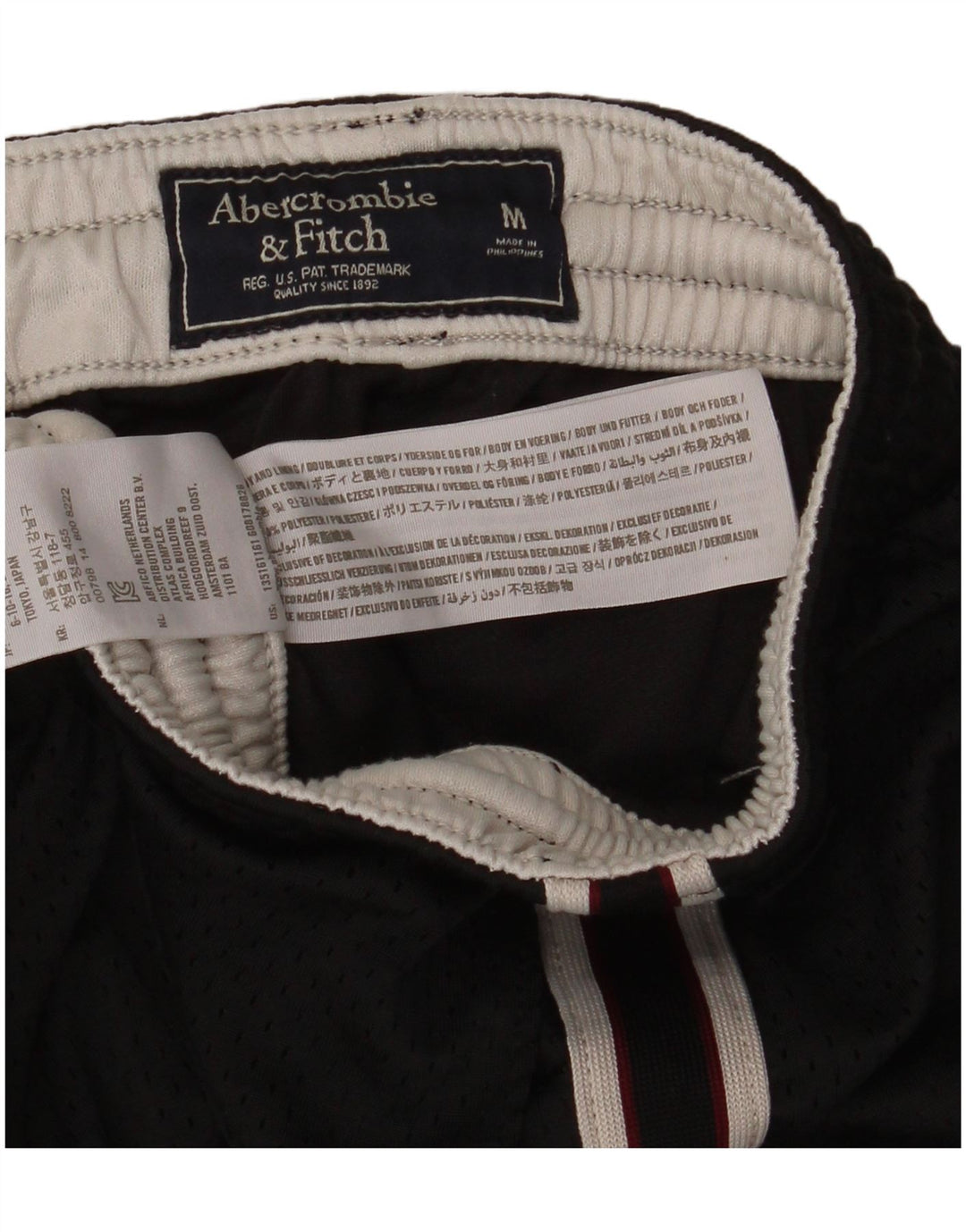 Abercrombie & Fitch muške kratke sportske hlače srednje veličine crni poliester