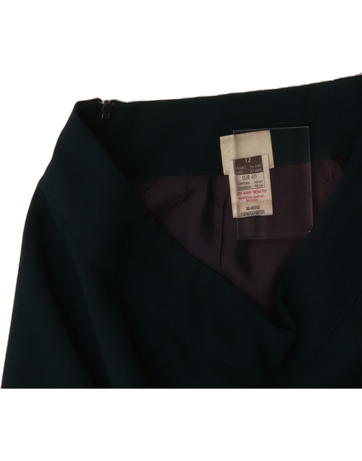 ST. BERNARD Womens Pencil Skirt UK 12 Medium W28 Green Polyester Vintage St. Bernard and Second-Hand St. Bernard from Messina Hembry 