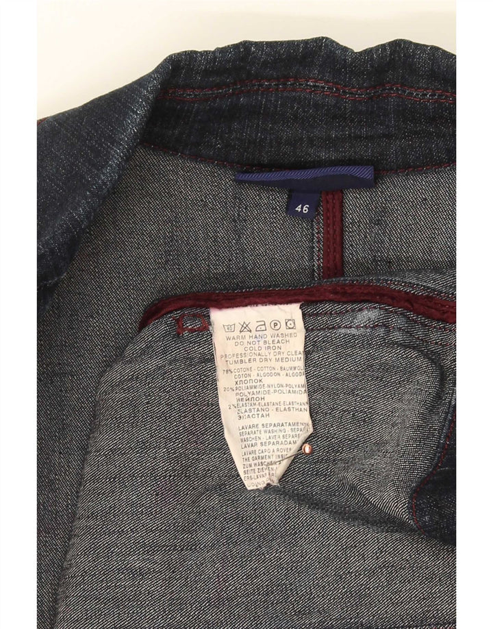 Trussardi Jeans Ženska traper jakna s 3 gumba IT 46 Large tamnoplava
