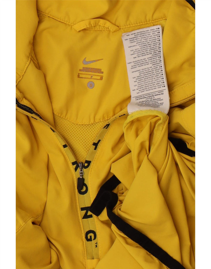 Ženska trenirka Nike Graphic Zip Neck Pullover Top UK 10 Small Yellow