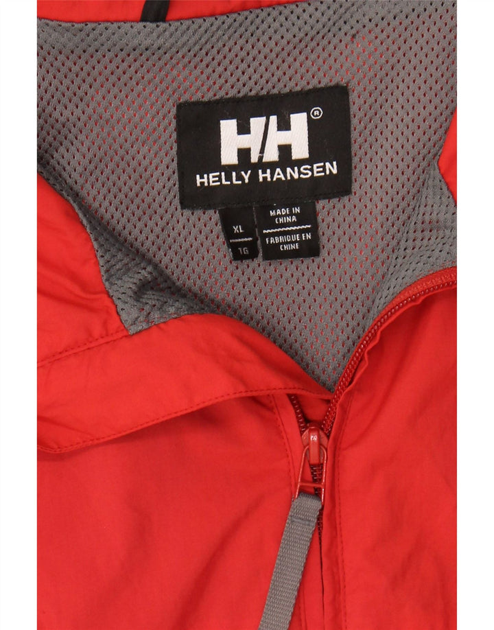 HELLY HANSEN Mens Big & Tall Rain Jacket UK 42 XL Red Nylon Vintage Helly Hansen and Second-Hand Helly Hansen from Messina Hembry 