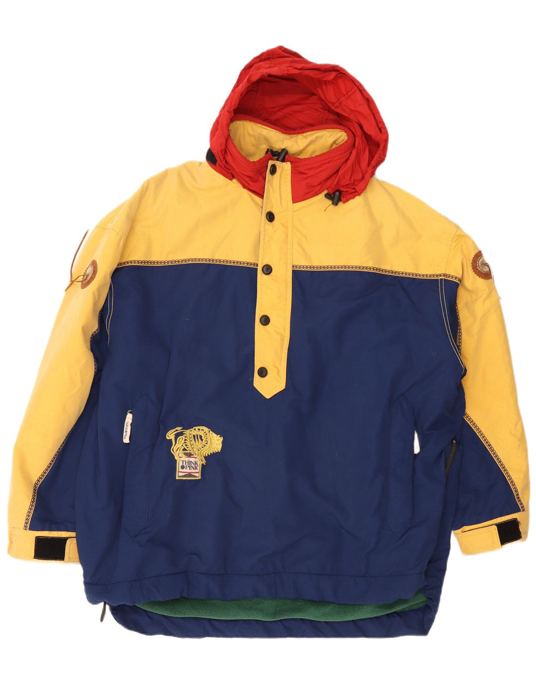 Think Pink muška široka anorak jakna s grafičkim motivima UK 40 velika tamnoplava