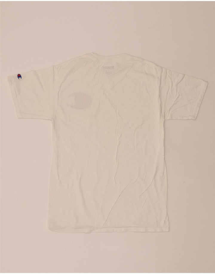 CHAMPION Mens Graphic T-Shirt Top Small White Cotton Vintage Champion and Second-Hand Champion from Messina Hembry 