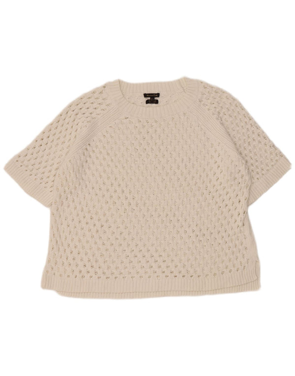 Massimo Dutti ženski džemper kratkih rukava s brodskim izrezom UK 16 Large Whit