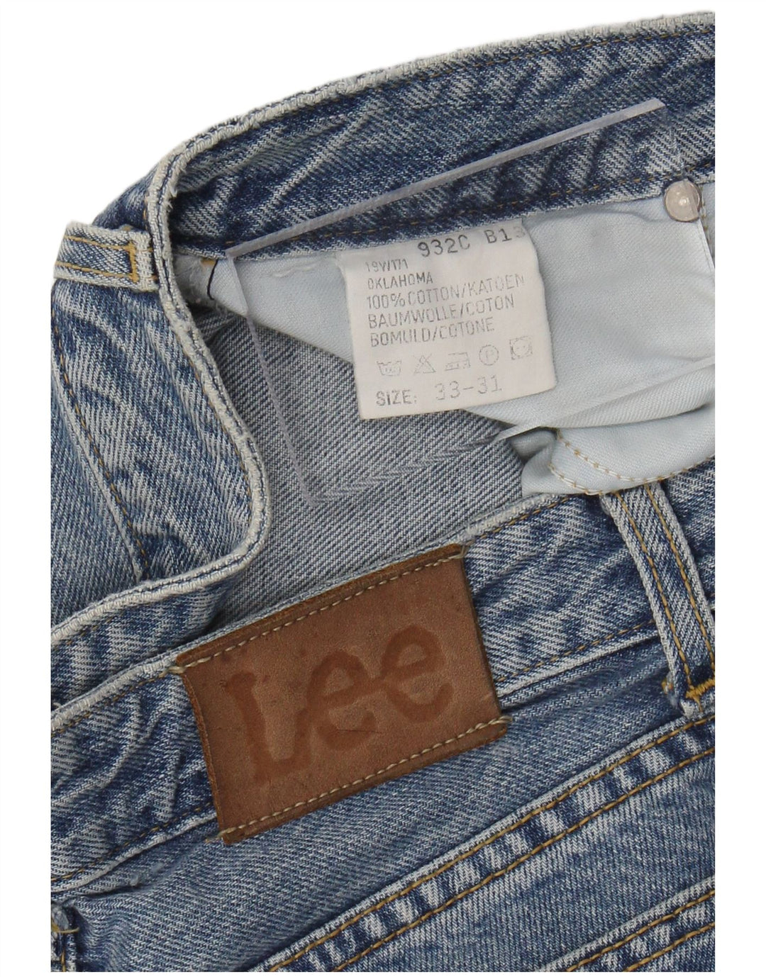 Muške sužene traperice LEE Oklahoma W33 L27 plavi pamuk