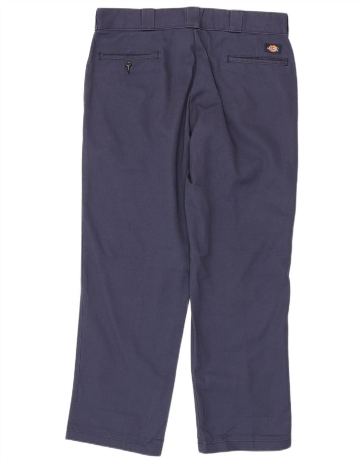 Dickies muške ravne chino hlače W38 L30 tamnoplavi poliester