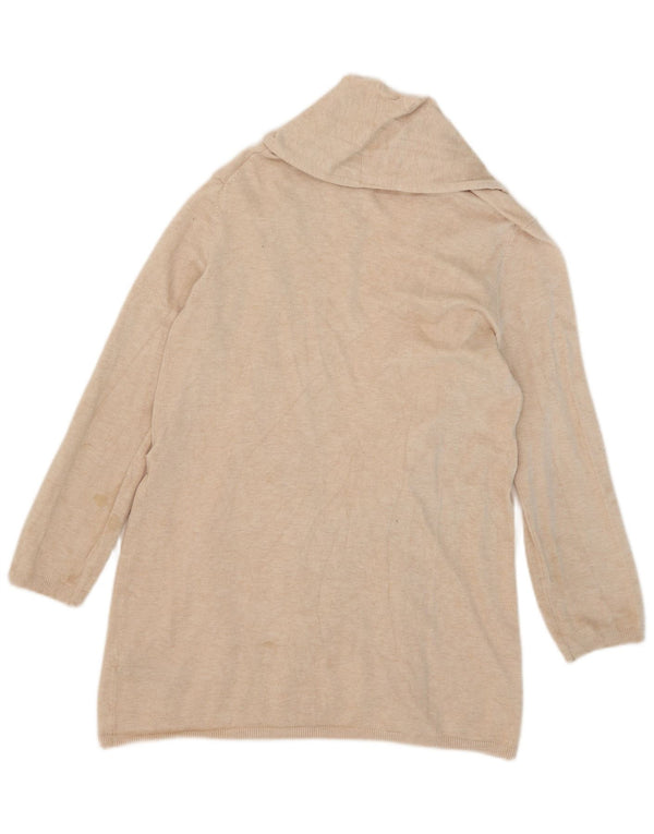 Zara ženski dugi otvoreni kardigan pulover UK 18 XL bež viskoza
