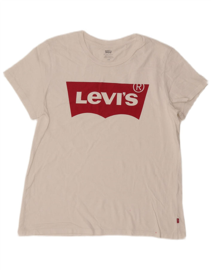 Levi's ženska majica kratkih rukava s grafičkim motivima UK 16 velika bijela