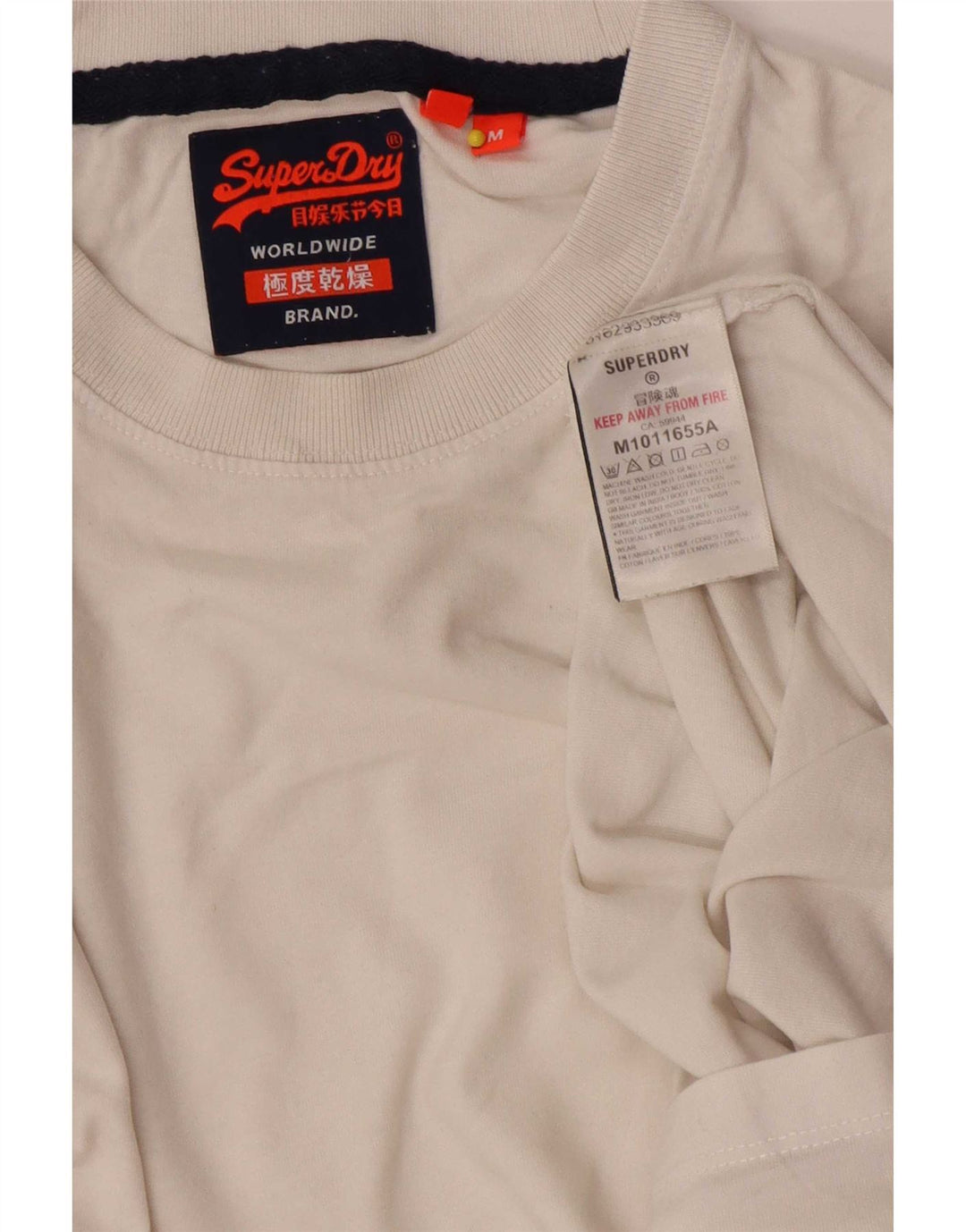 Superdry muška majica kratkih rukava Srednje bijeli pamuk
