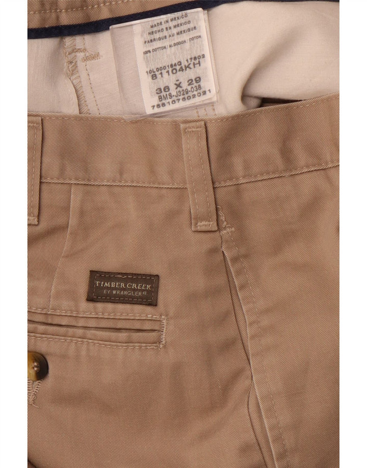 WRANGLER Muške ravne chino hlače Timber Creek W36 L29 Smeđi pamuk