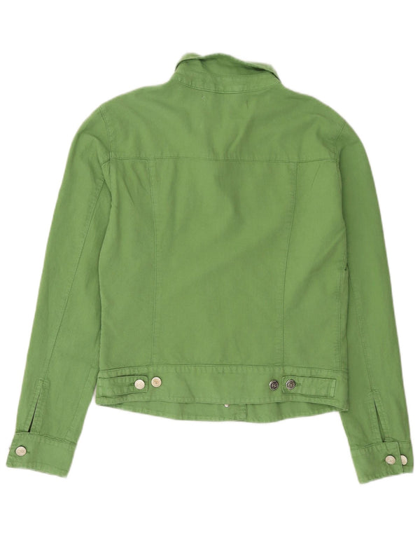 Sergio Tacchini Ženska Milano Crop Utility jakna UK 12 Srednje zeleni pamuk