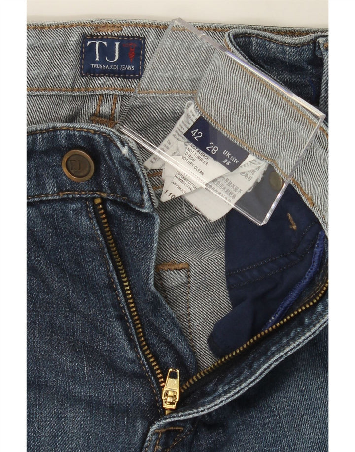 TRUSSARDI Womens Slim Jeans W26 L28 Blue Cotton Vintage Trussardi and Second-Hand Trussardi from Messina Hembry 