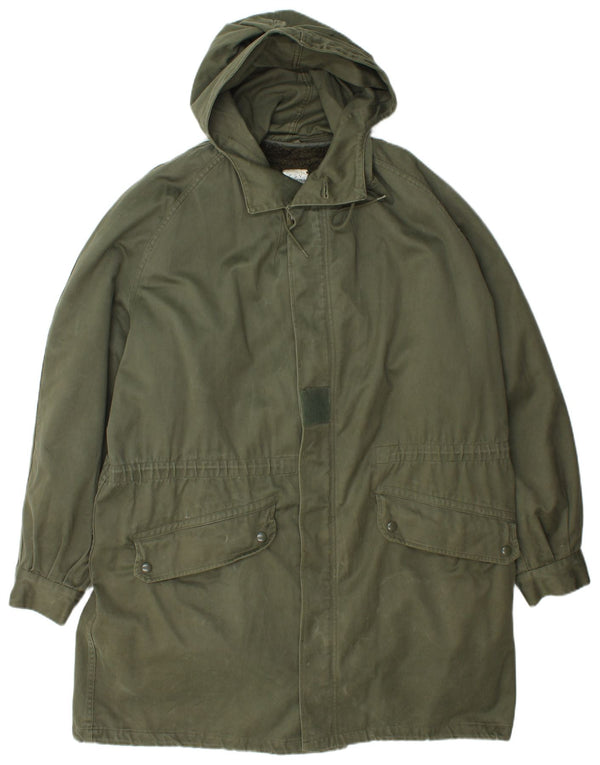 Vintage muška parka jakna s kapuljačom UK 40 velika zelena