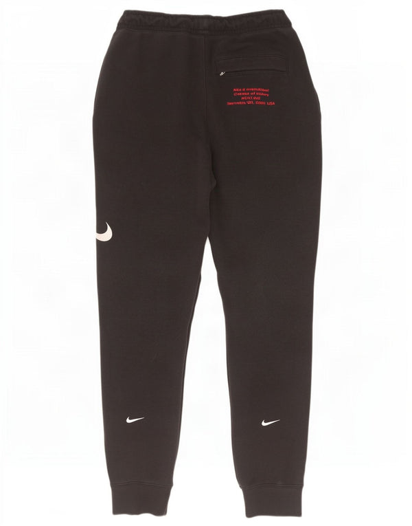 Nike muške trenirke Swoosh Graphic Hlače Joggers Srednje crni pamuk