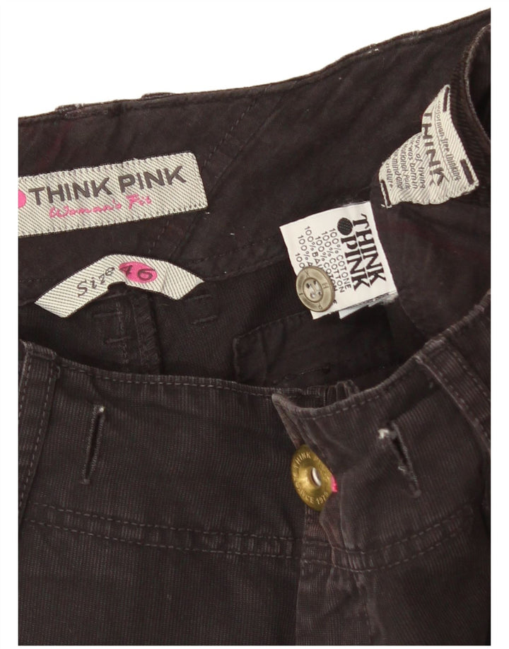 Think Pink ženske kargo kratke hlače IT 46 Large W34 sivi pamuk