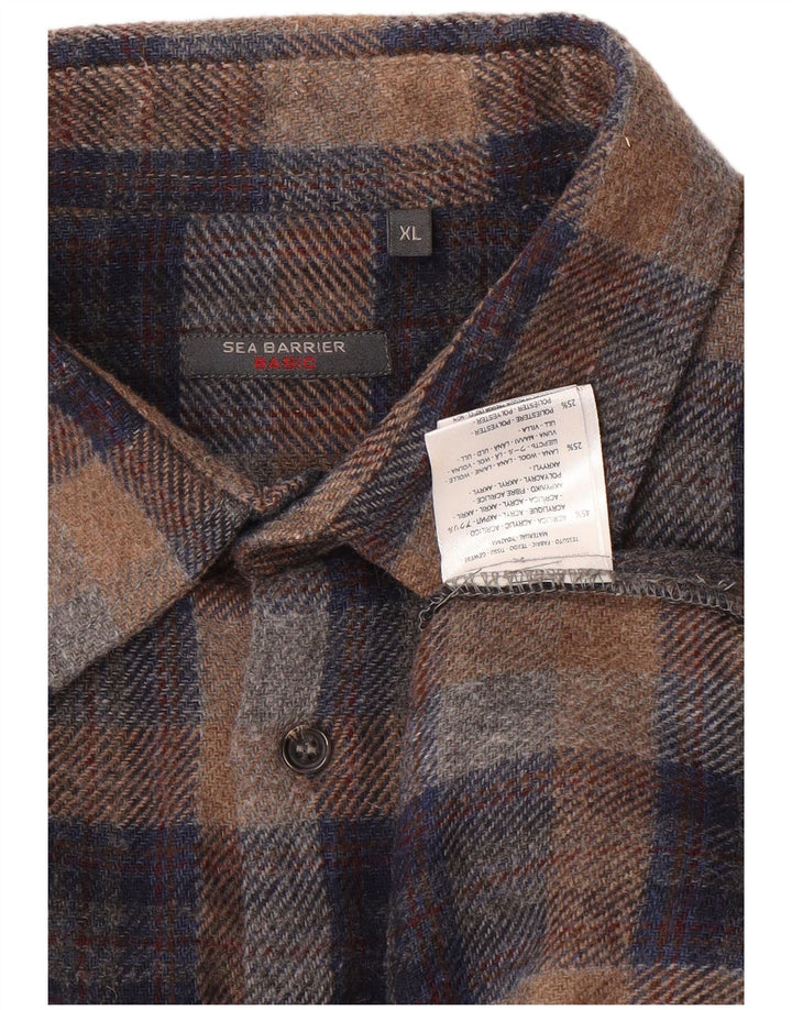SEA BARRIER Muška prekošulja XL siva karirana akril