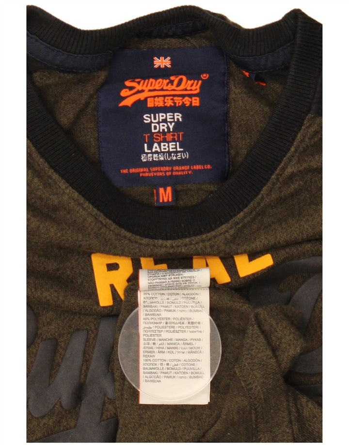 Superdry muška majica s grafičkim motivima, srednji kaki pamuk